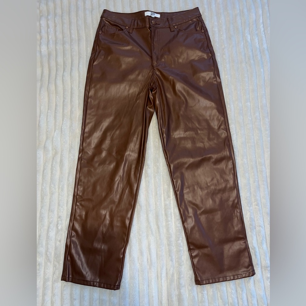 MADDEN NYC Faux Leather Dad Pants • Size 9